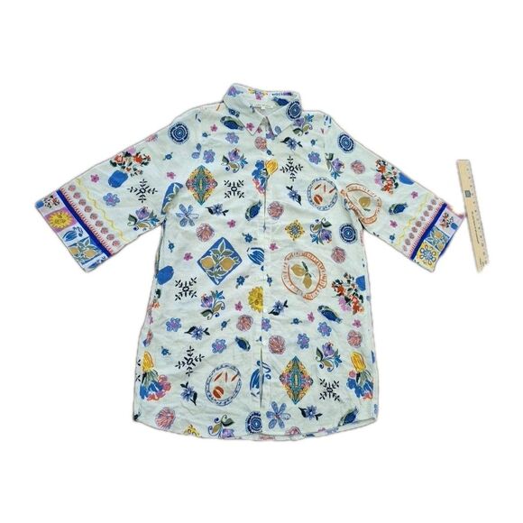 Label of Love Multicolor Patterned  Dress Button Front  Size Large Beachy - Picture 1 of 9